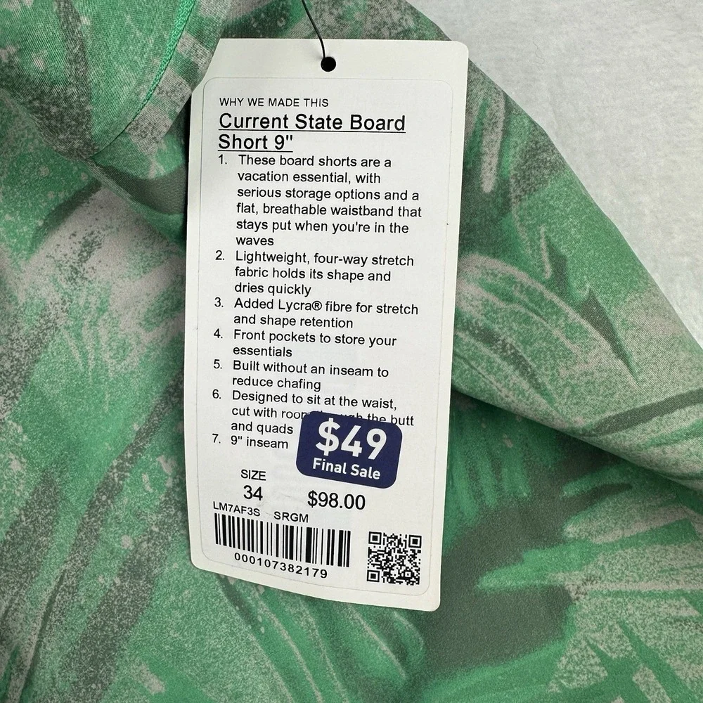 Lululemon Men's Current State Board Swim Short 9